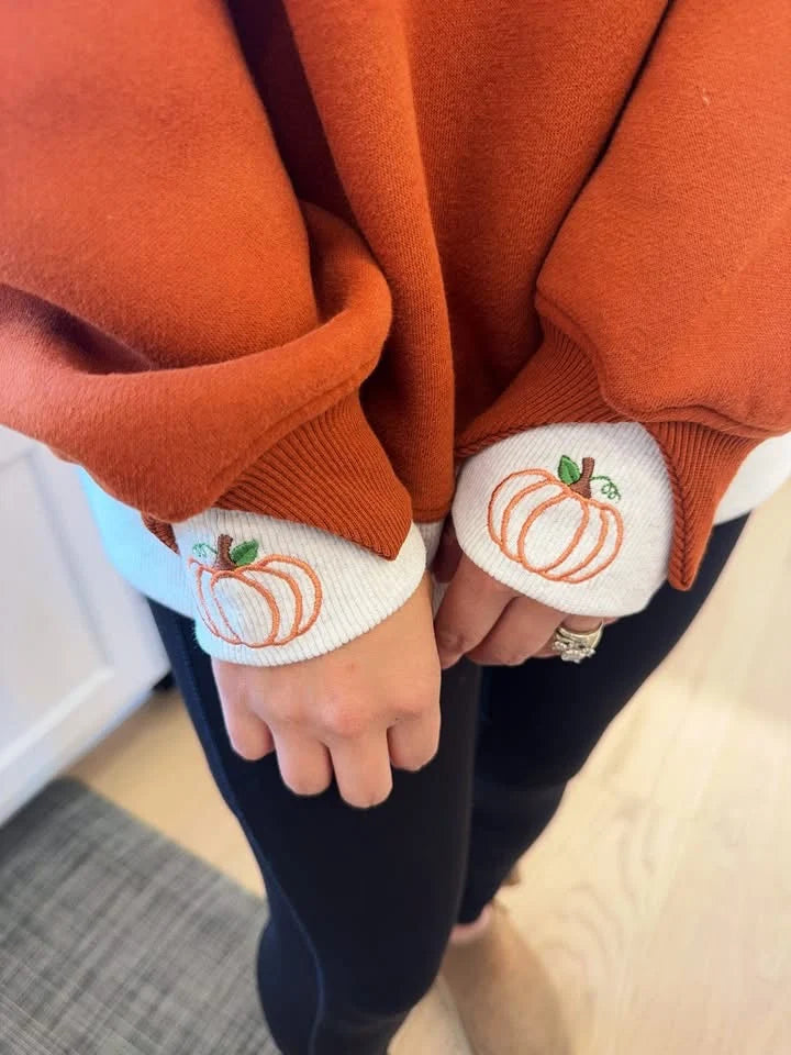 Pretty Little Pumpkins Layerpop™ Double Cuffs Sweatshirt