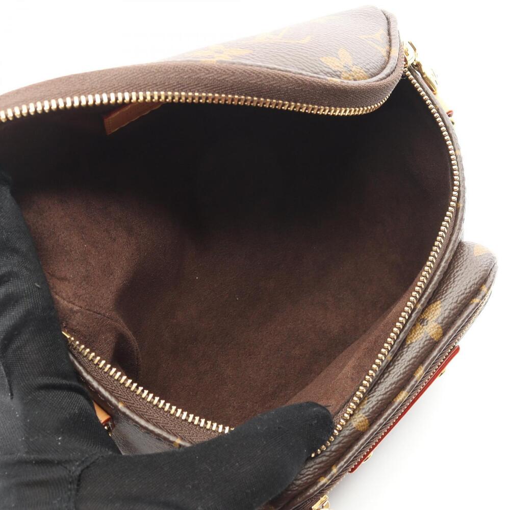 Bumbag Handbag Canvas Leather Monogram Brown