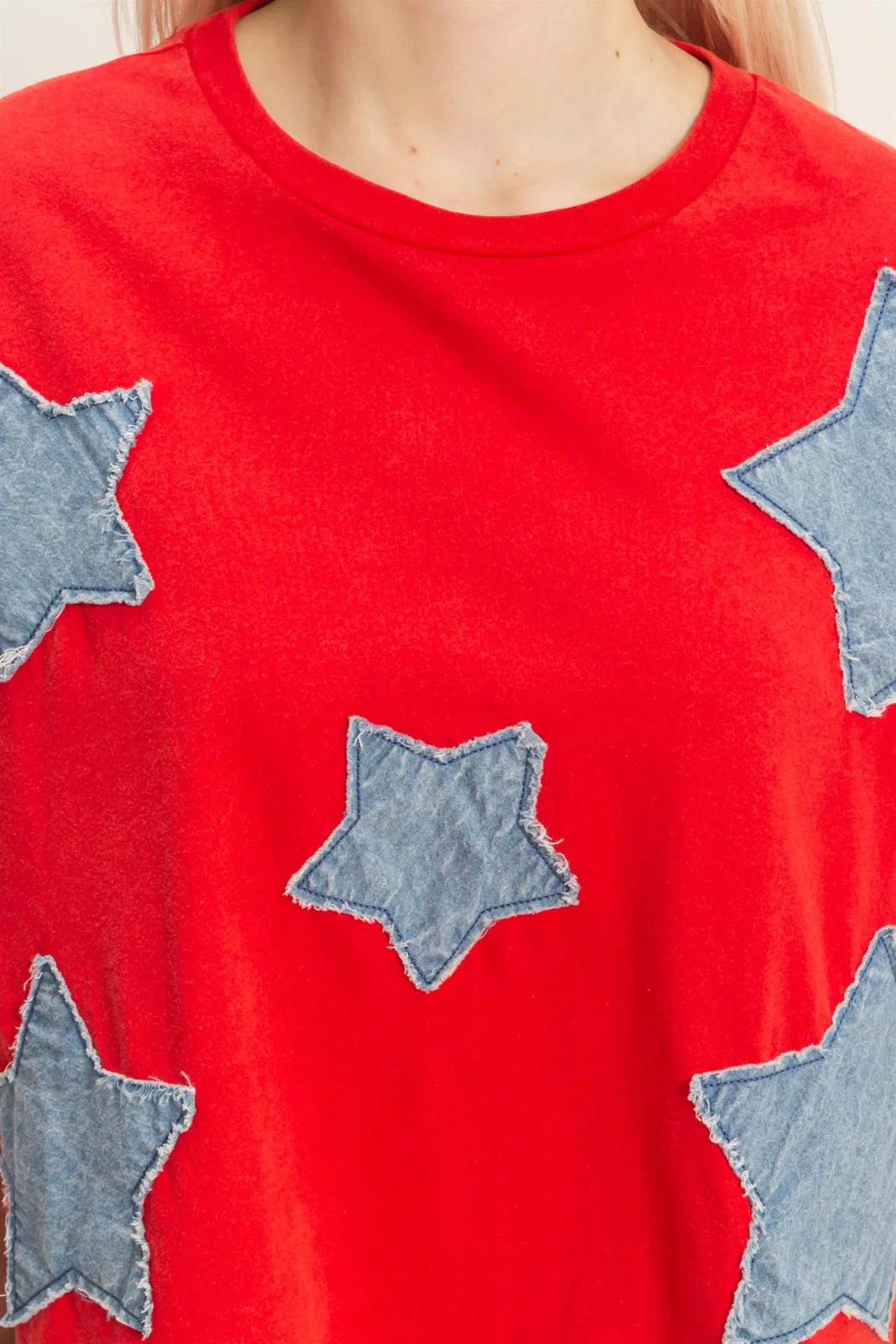 Star Patch Crew Crop Top