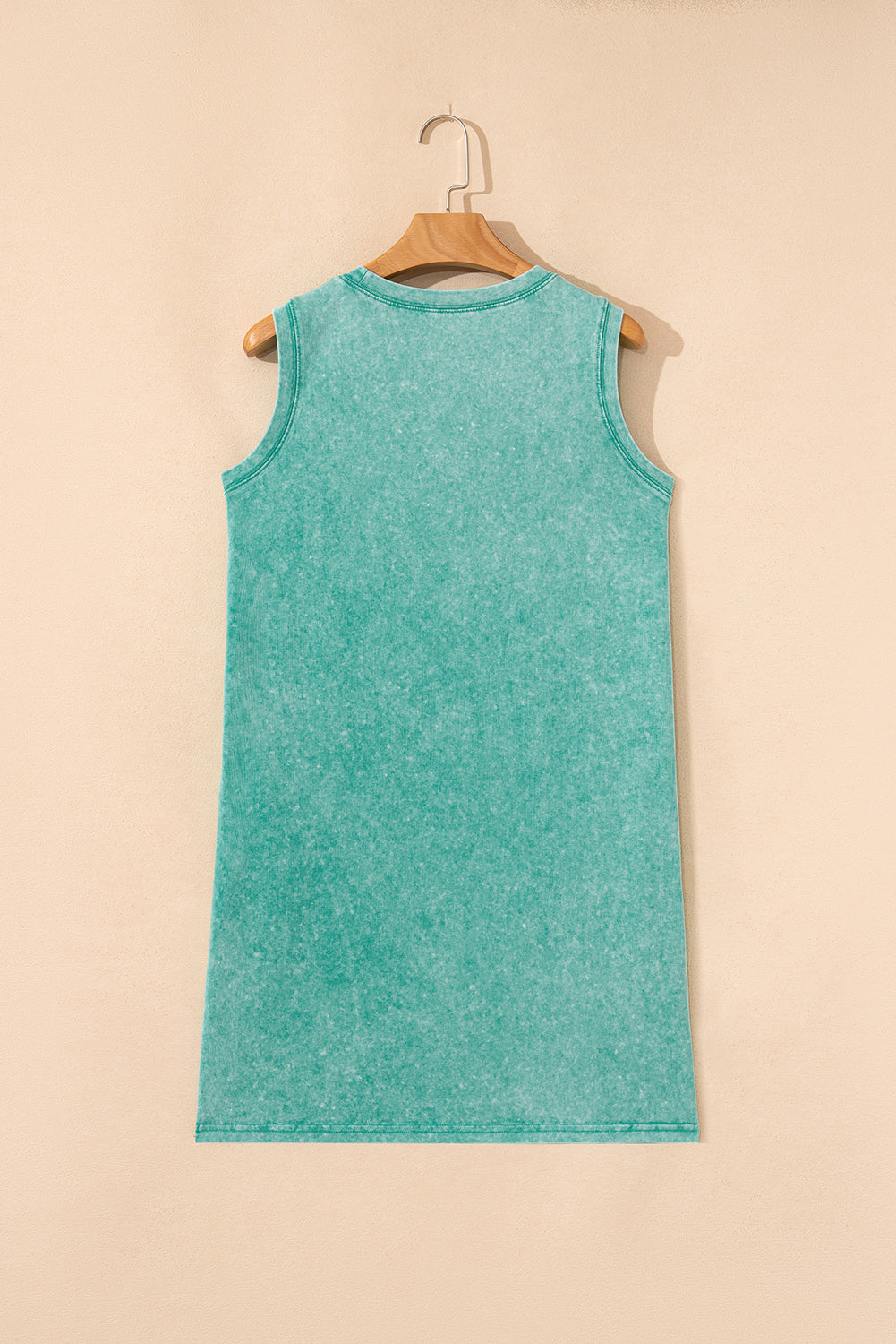 Beau Blue Mineral Wash Pocket Tank Mini Dress