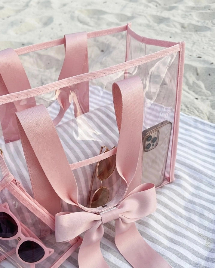 Ballet Pink Bow Jelly Tote Bag