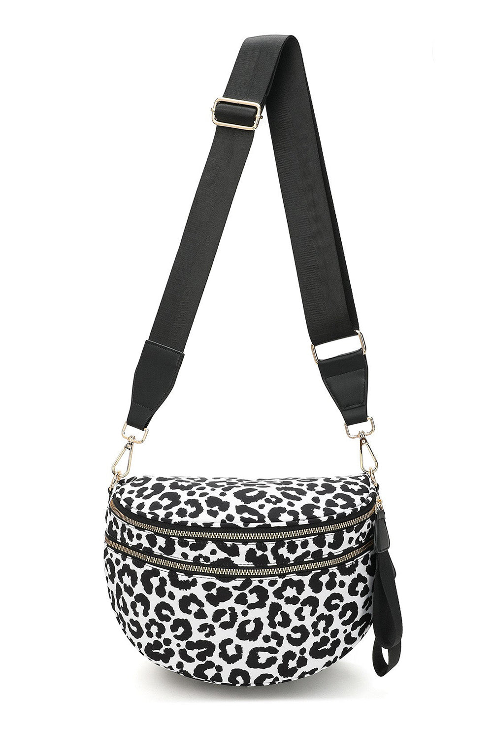 Straw Yellow Cheetah Print Wide Strap Large Crossbody Bag