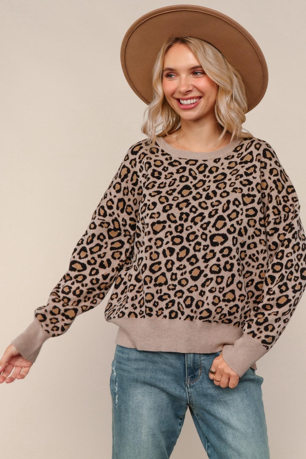 Savanna Style Leopard Pullover