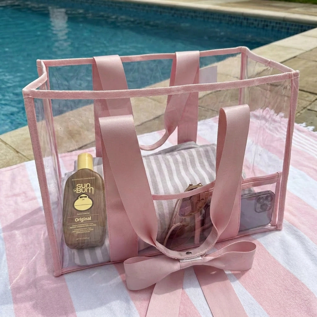 Ballet Pink Bow Jelly Tote Bag