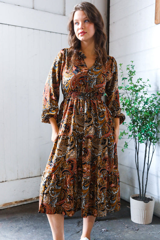 Golden Hour Glamorous Smocked Maxi Dress