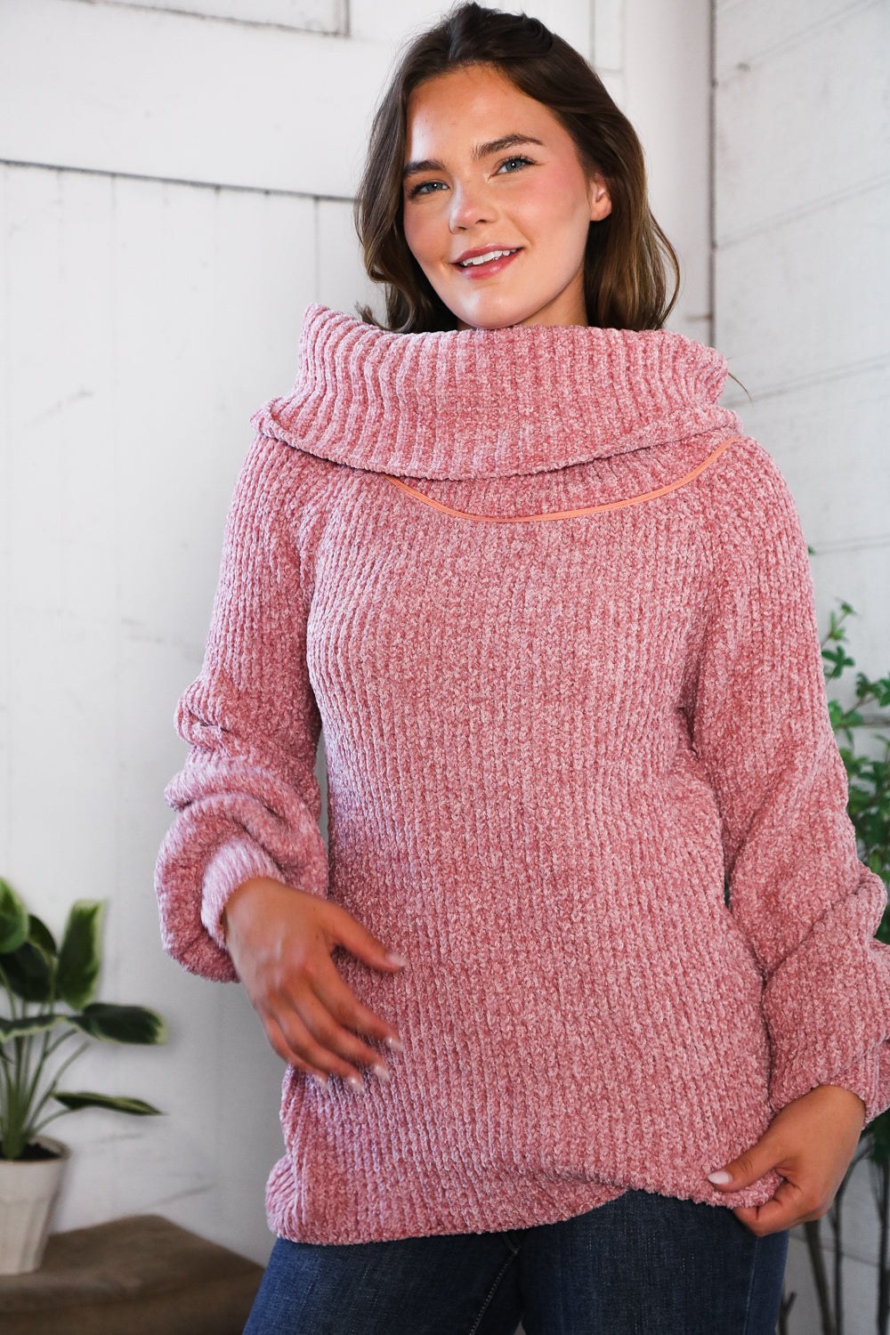 Feeling Berry Cozy Chenille Sweater