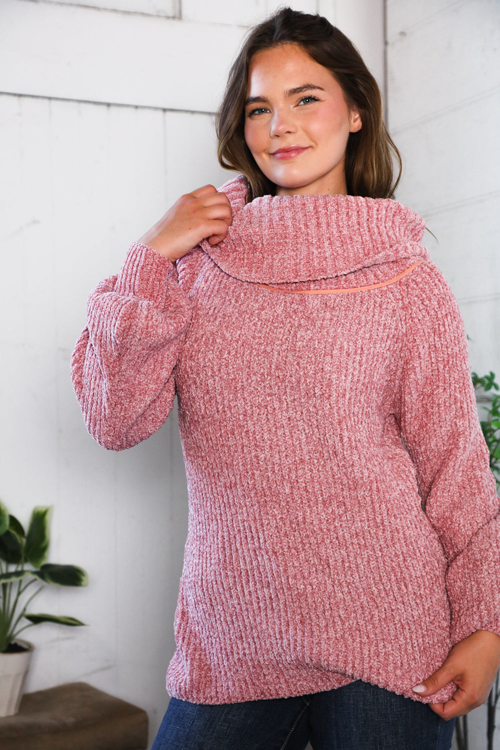 Feeling Berry Cozy Chenille Sweater