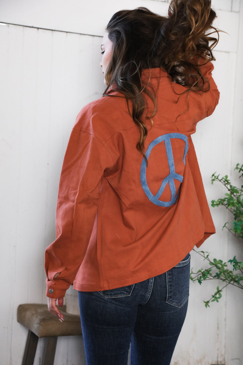 Peaceful Threads Burnt Orange Jacket
