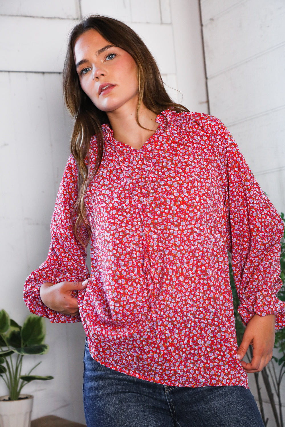 Poppy Daydream Floral Woven Blouse