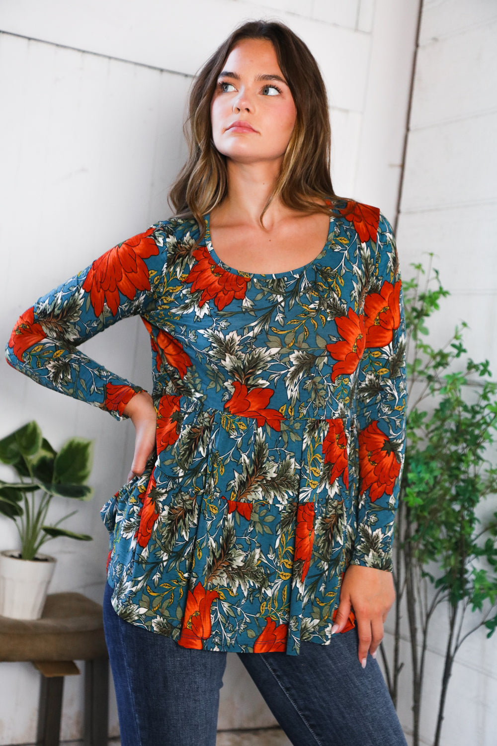 The Scarlet Fields Babydoll Blouse