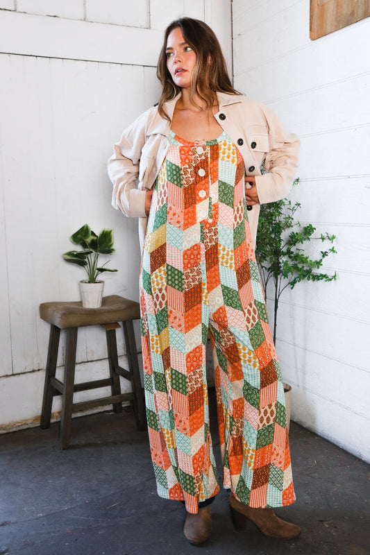 Easy Does It Patchwork Wide Leg Jumper