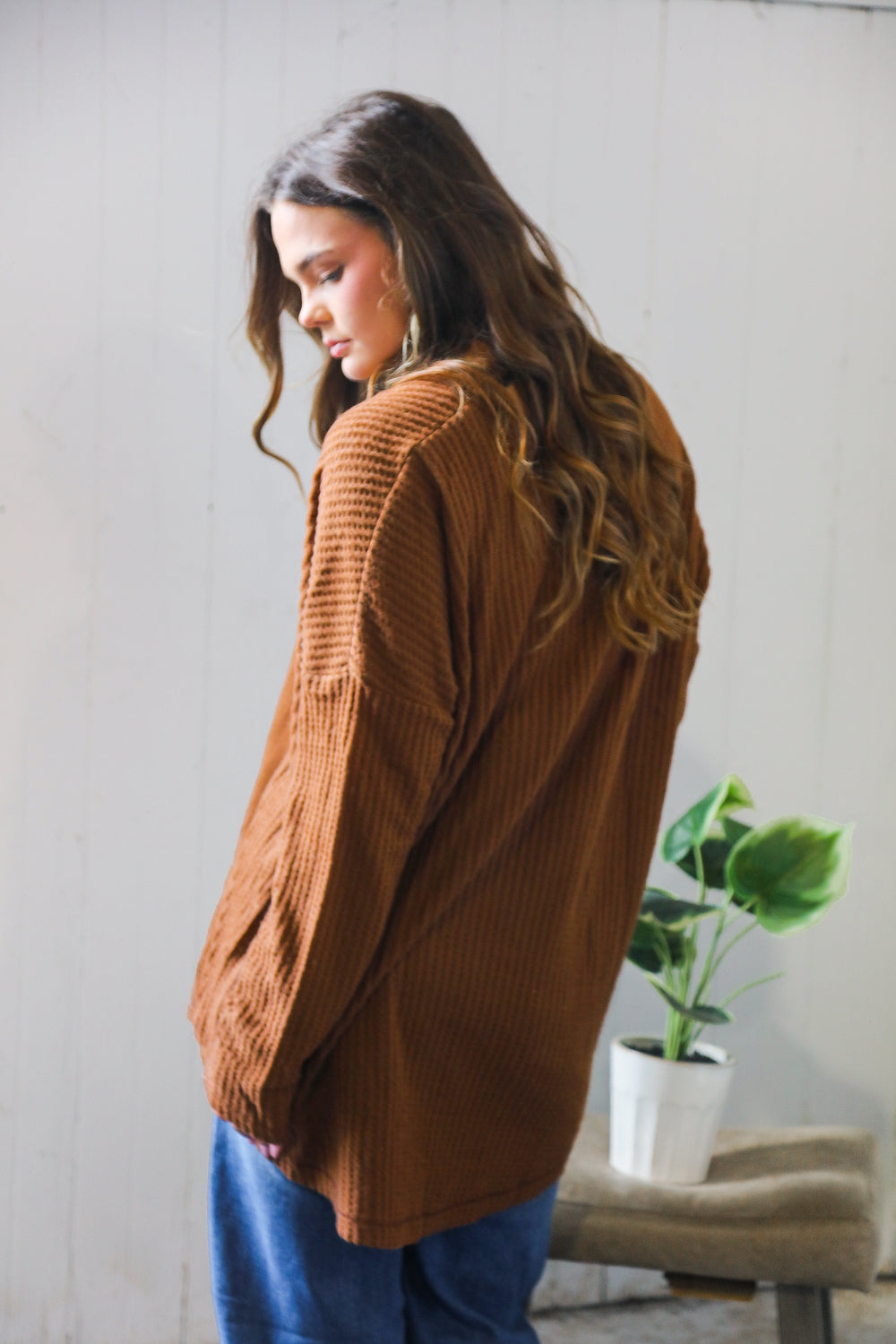 Maple Mornings Mocha Thermal Cardigan
