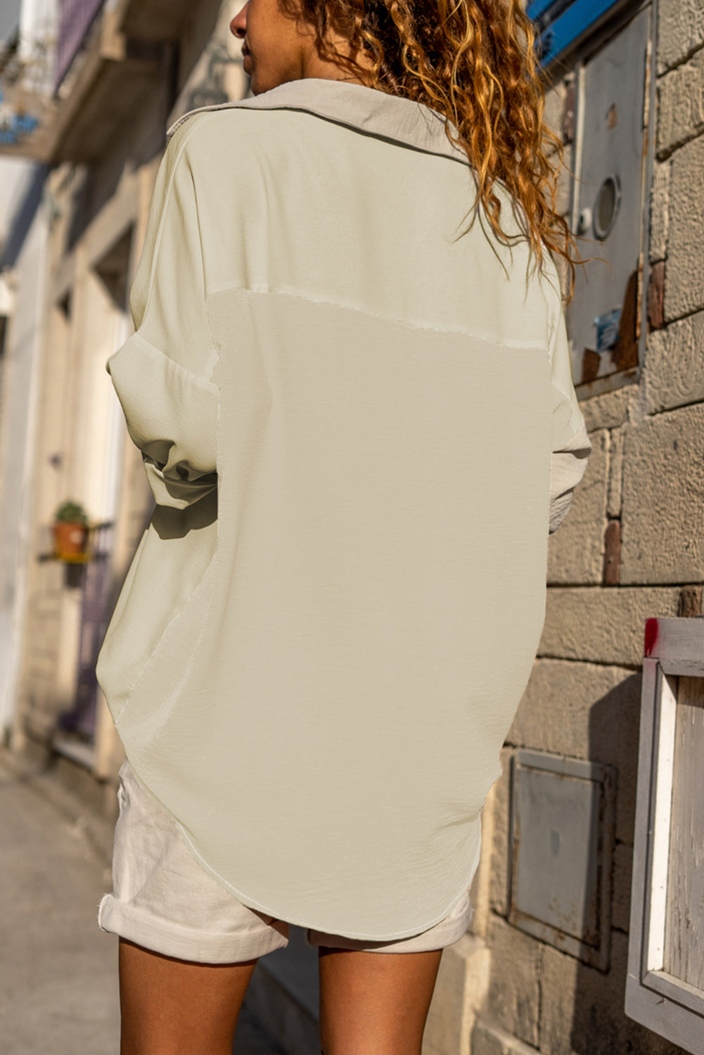 Black Crinkle Pocket Half Sleeve Shirt