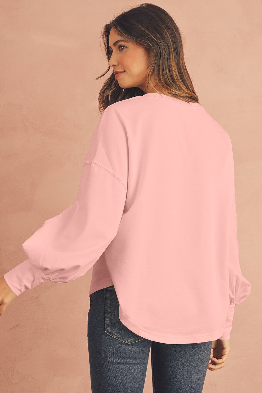 Gossamer Pink Studded Star Graphic Oversized Top