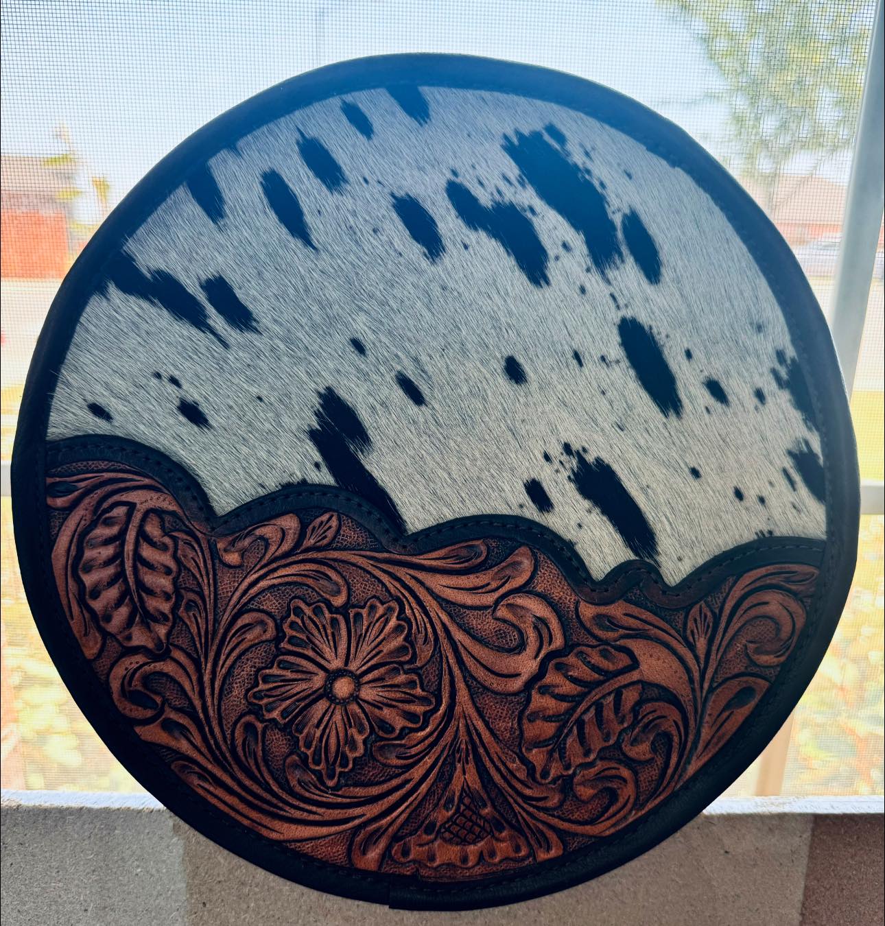 STOCKYARD COWHIDE CANTEEN BAG