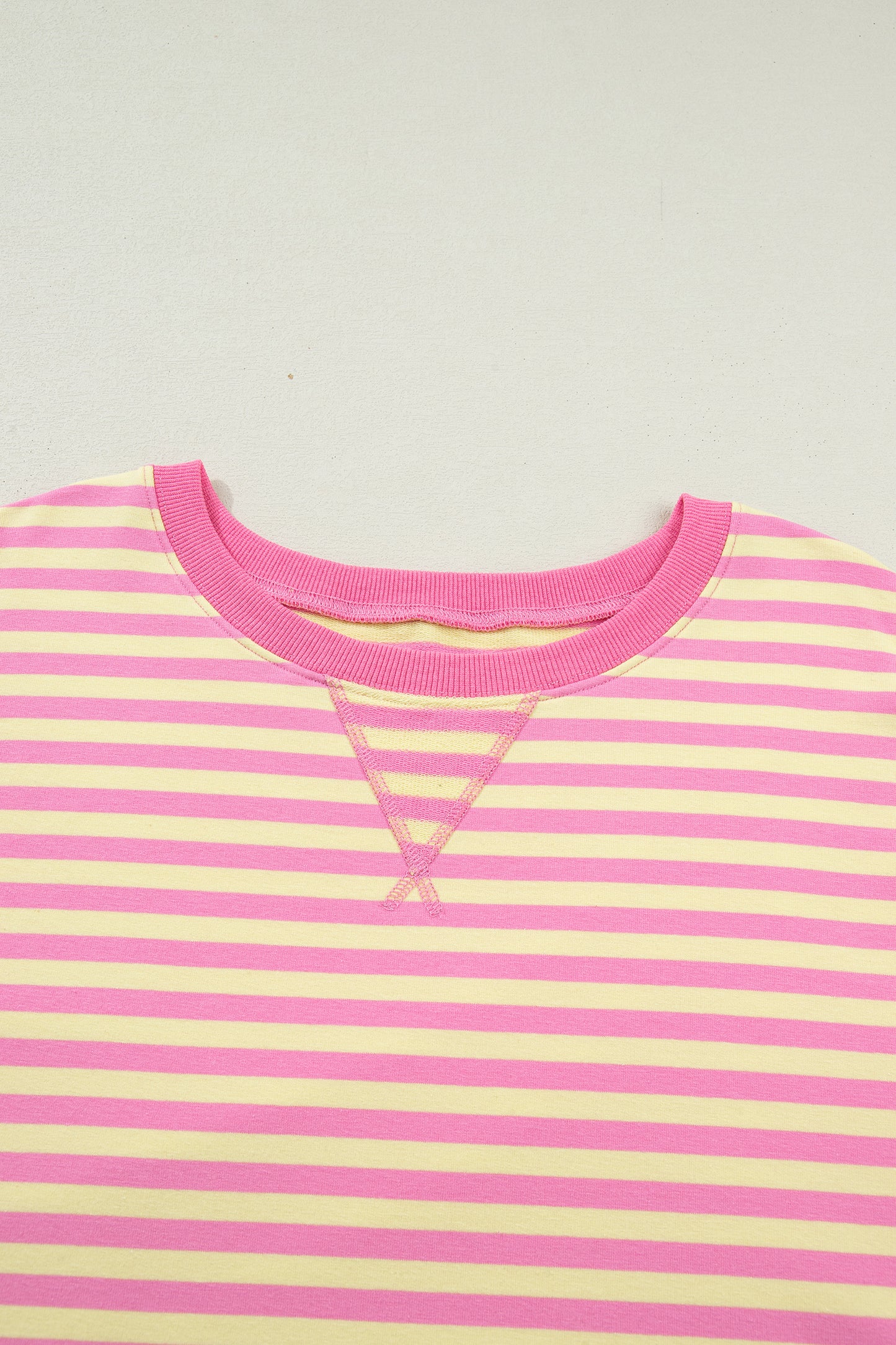 Green Stripe Boxy Tee Drawstring Elastic Waist Plus Size Short Set