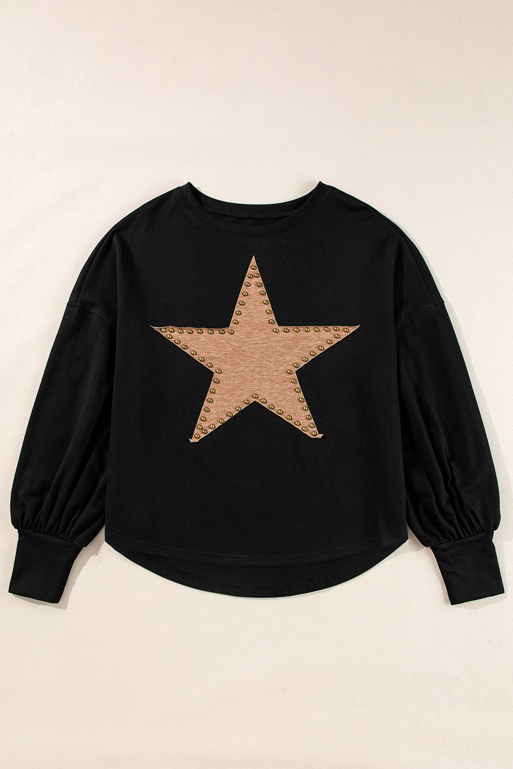 Gossamer Pink Studded Star Graphic Oversized Top