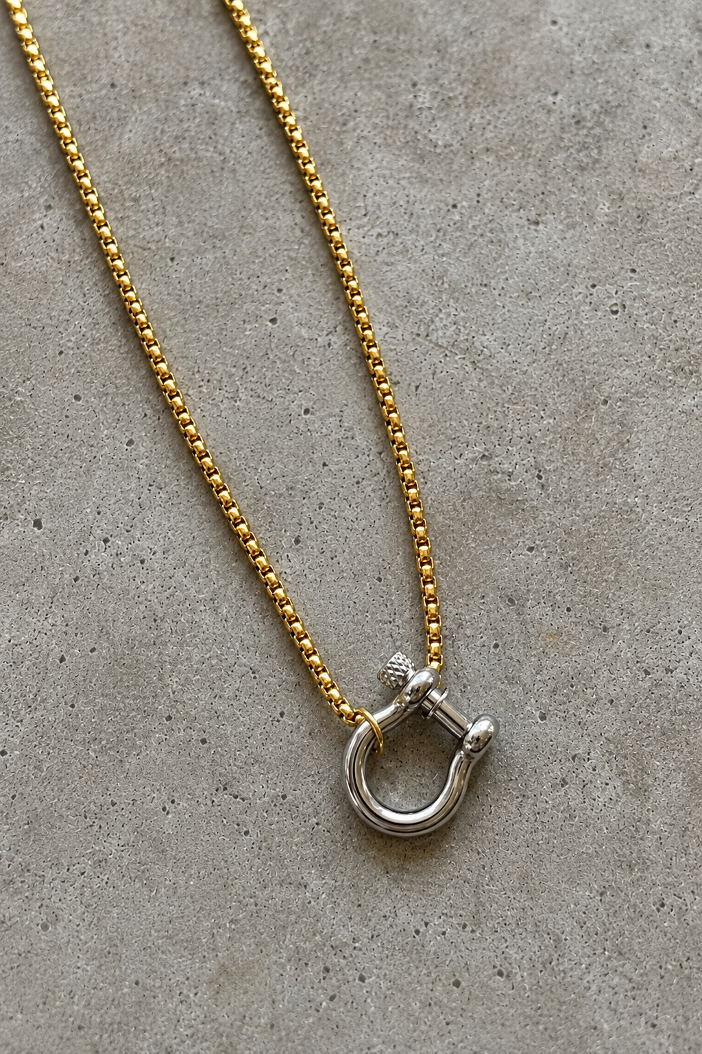 NICHOLE HORSESHOE CHARM NECKLACE
