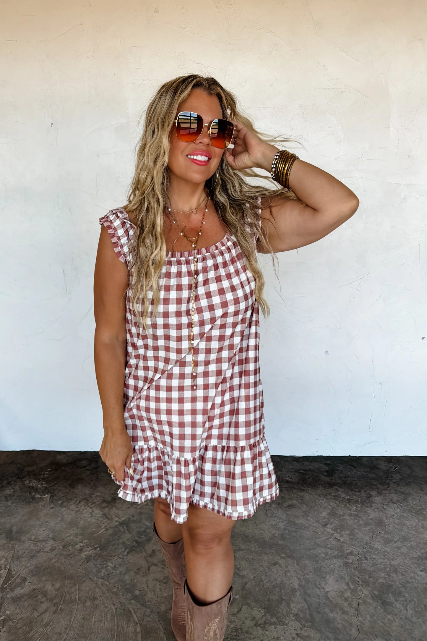SUNSET TIDES BABYDOLL DRESS