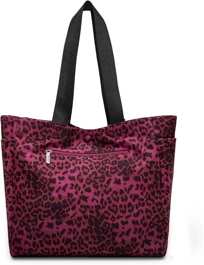Wrangler Leopard Print Large Tote/Crossbody - Purple