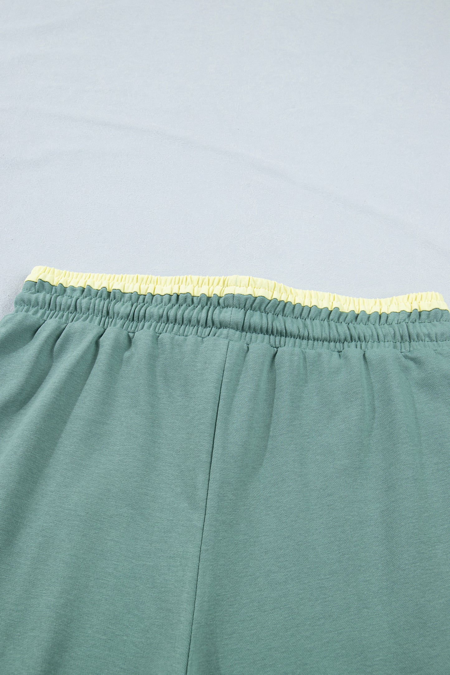 Block Flower Patchwork Drawstring Contrasted Elastic Waist Wide Leg Pants