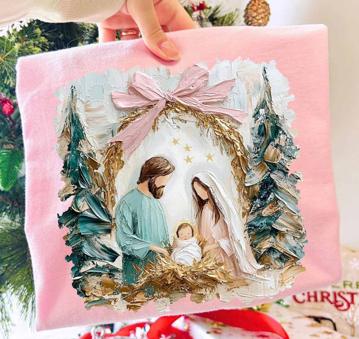 Blush & Bethlehem Nativity Tee