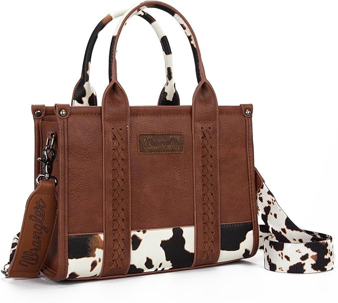 Wrangler Tote Bag for Women Western Cow Print Purse