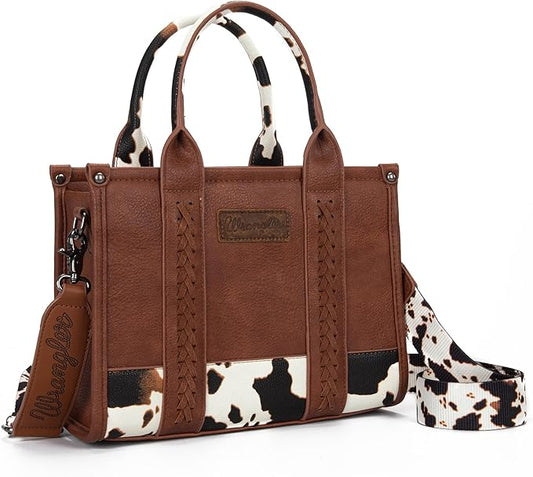 Wrangler Tote Bag for Women Western Cow Print Purse