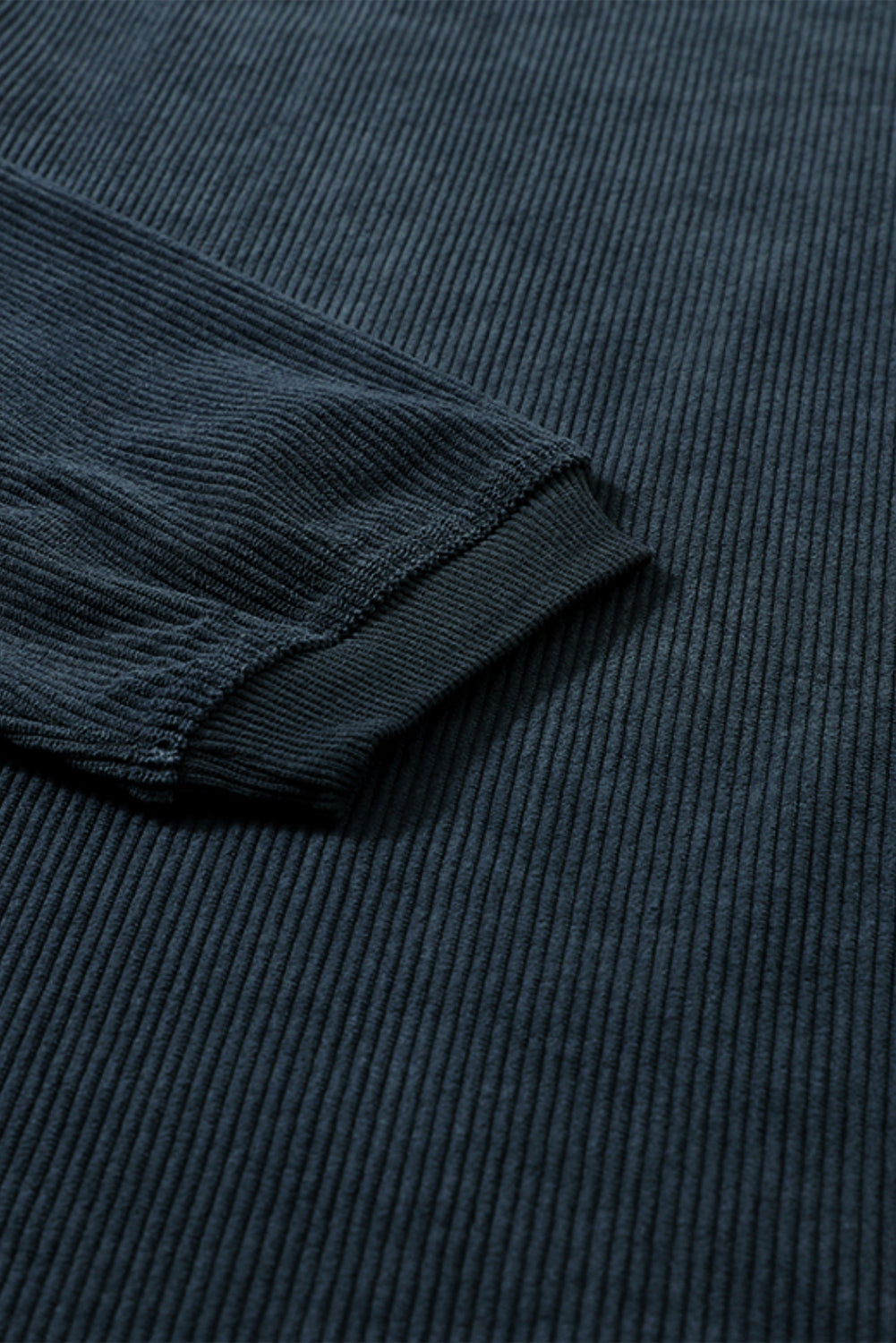 Light Pink Plain Drop Sleeve Crinkle Rib Oversized Sweatshirt