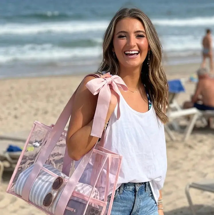 Ballet Pink Bow Jelly Tote Bag