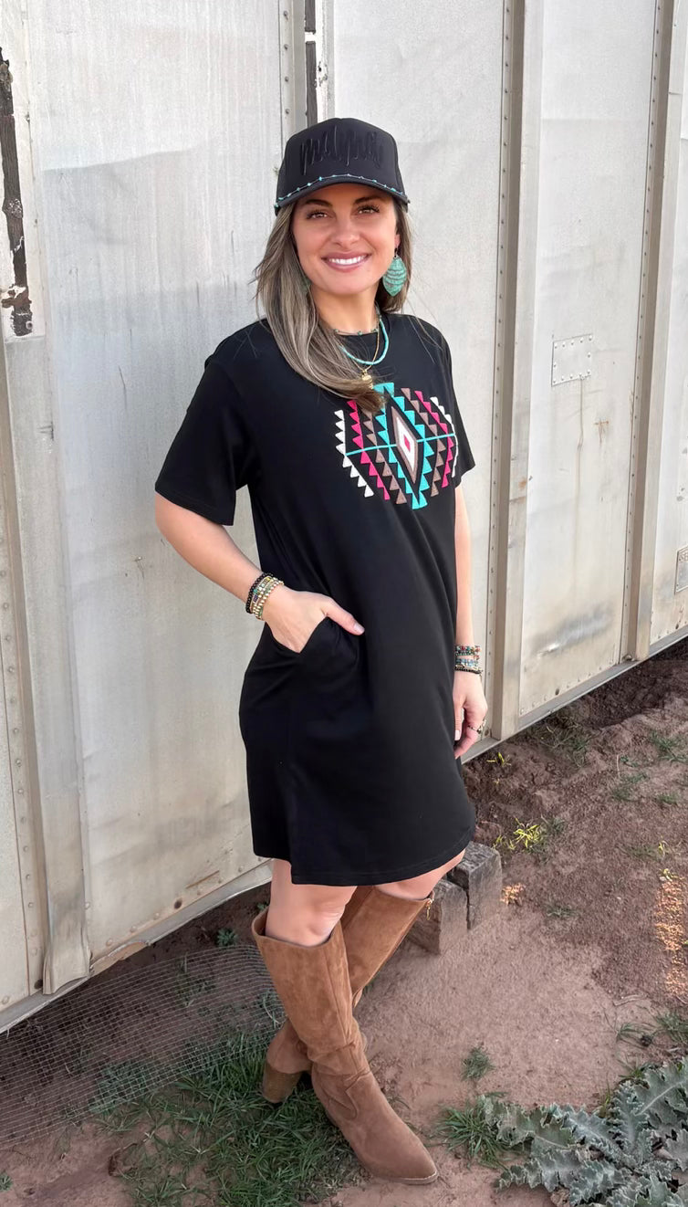 Desert Rose T- Shirt Dress