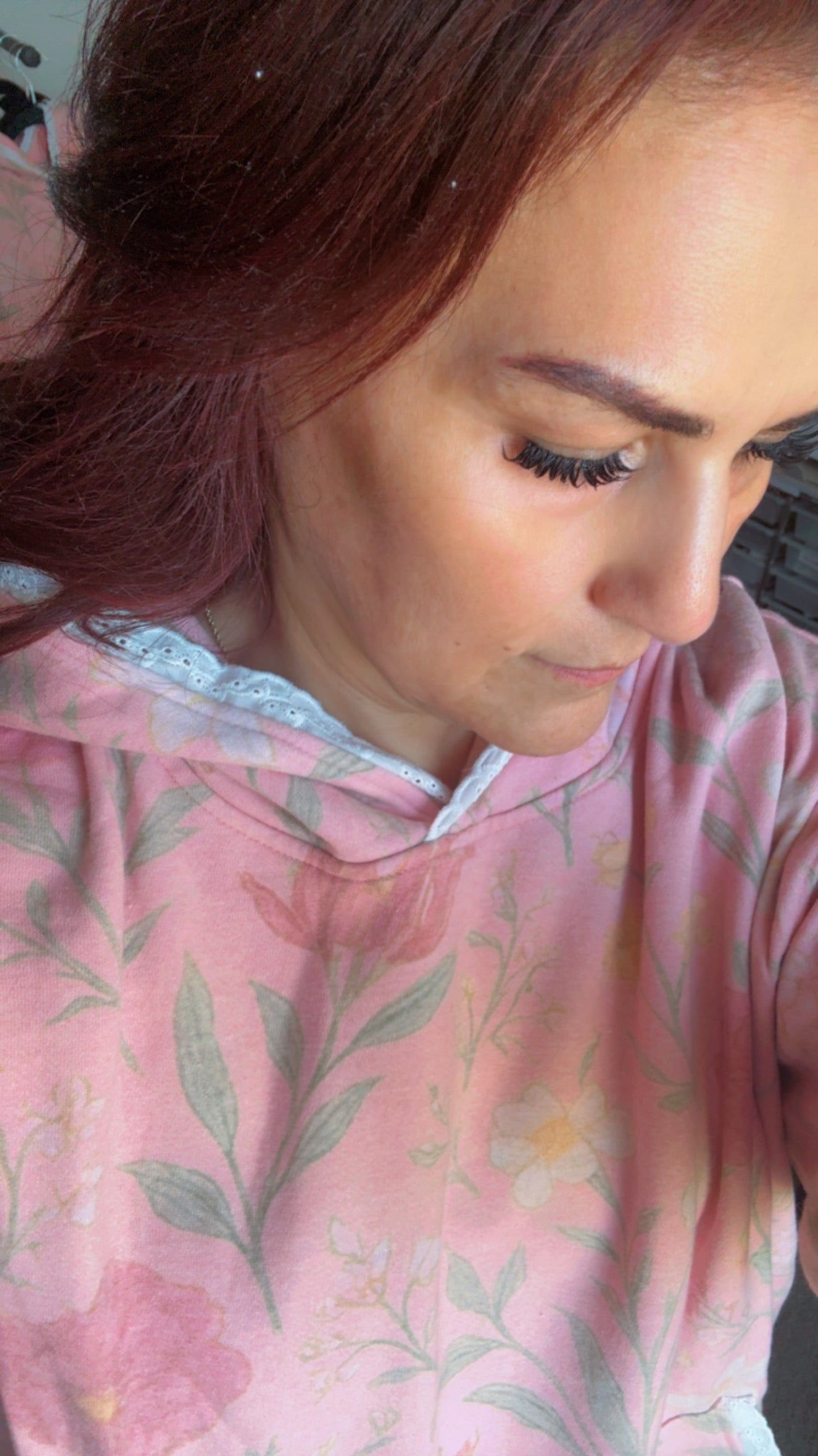 LACE FLORAL HOODIE