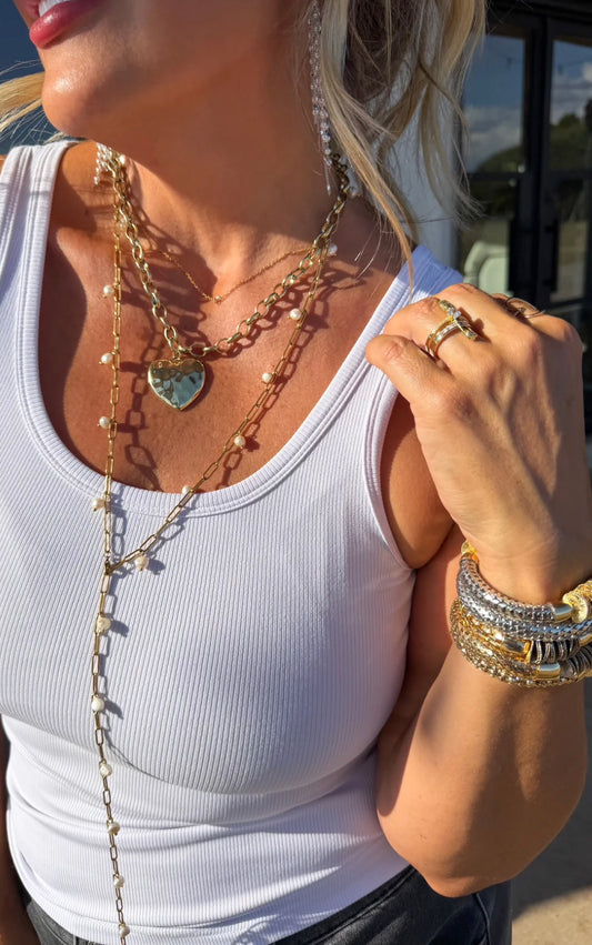RAELYNN PEARL BEAD NECKLACE