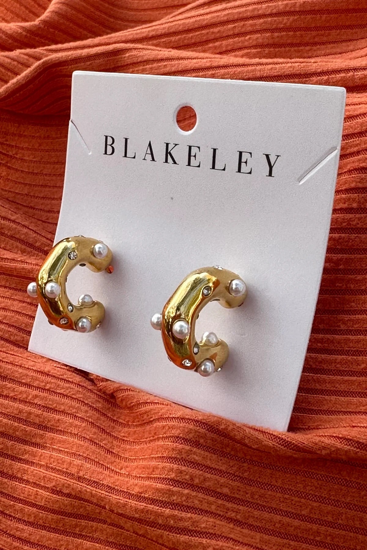 RENLEY PEARL HOOP EARRINGS
