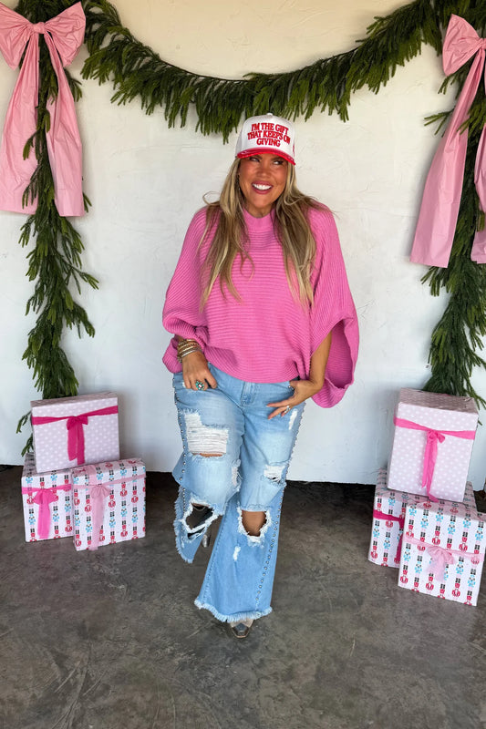 PULLOVER PINK PONCHO