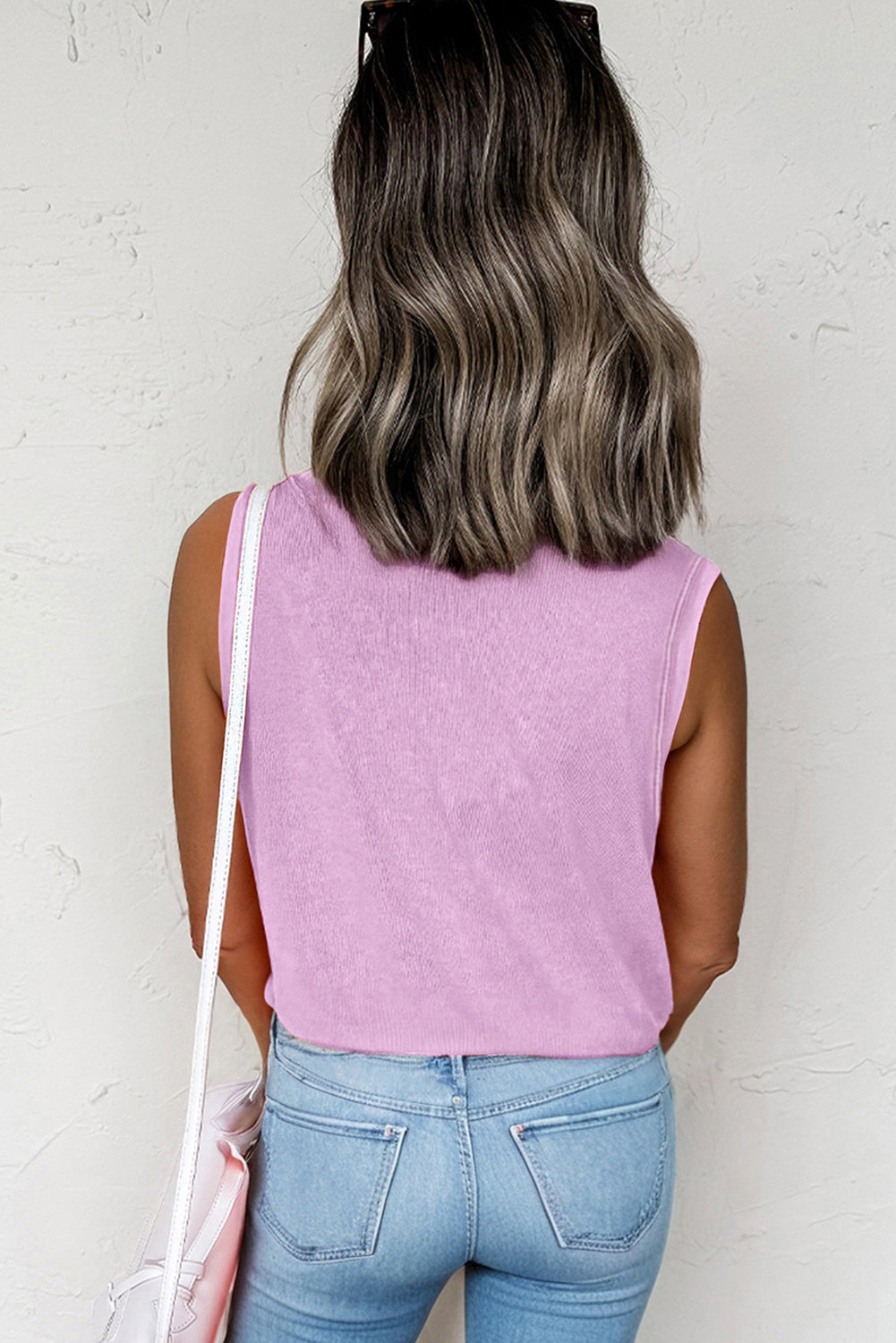 Sea Green Mineral Wash Patched Chest Pocket Tank Top