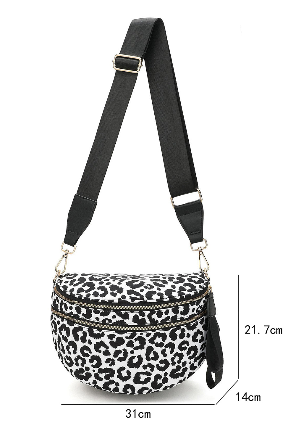 Straw Yellow Cheetah Print Wide Strap Large Crossbody Bag