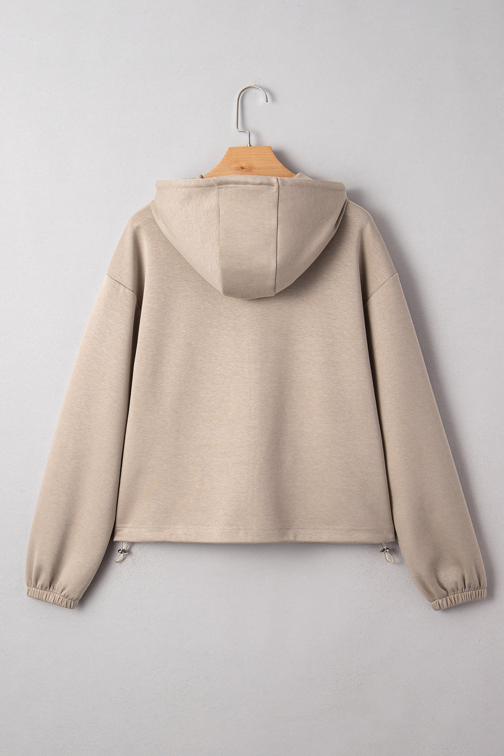 Bow Embroidered Zip Up Hoodie