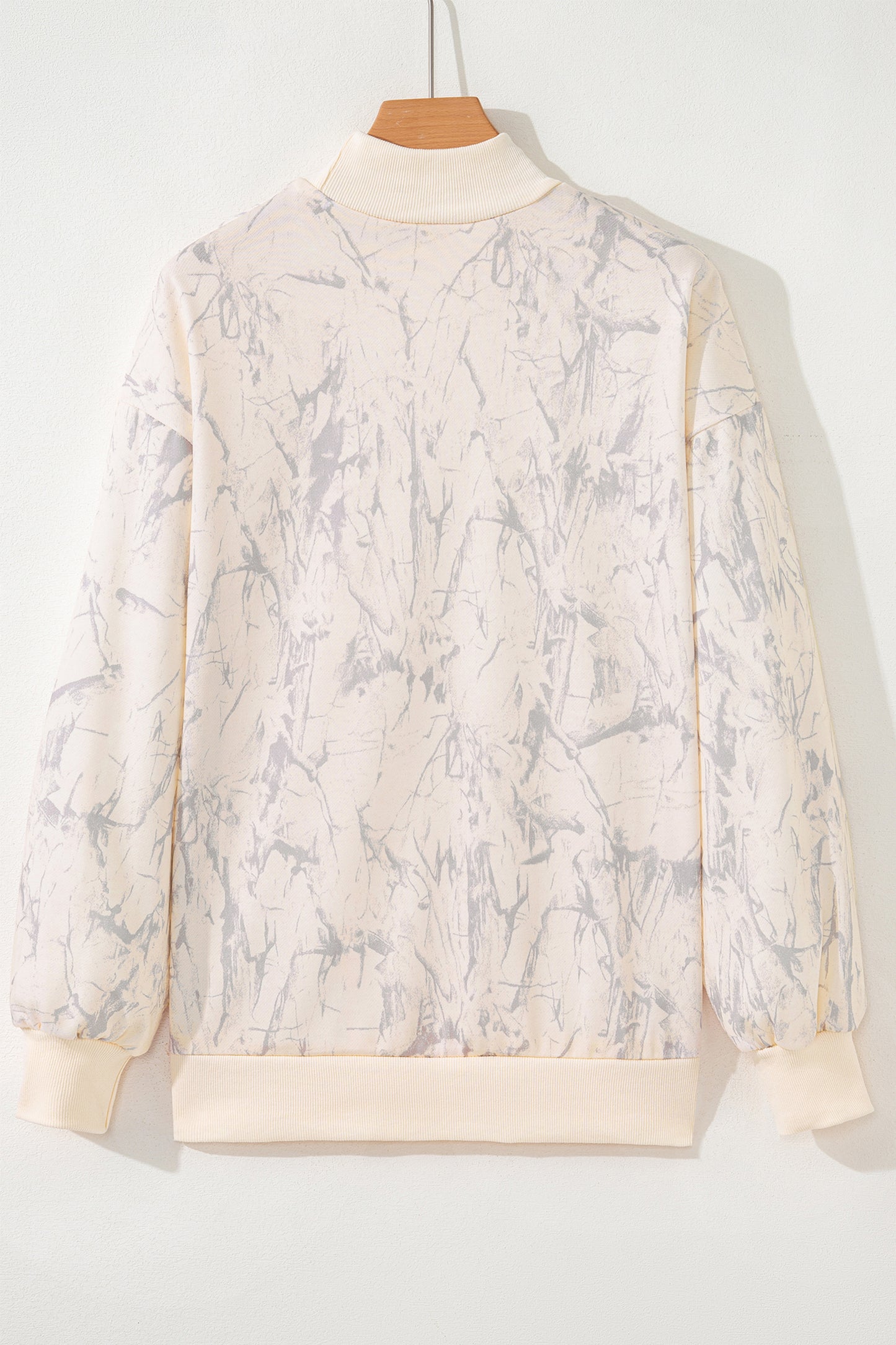 TEXAS Embroidered Camo Mock Neck Sweatshirt