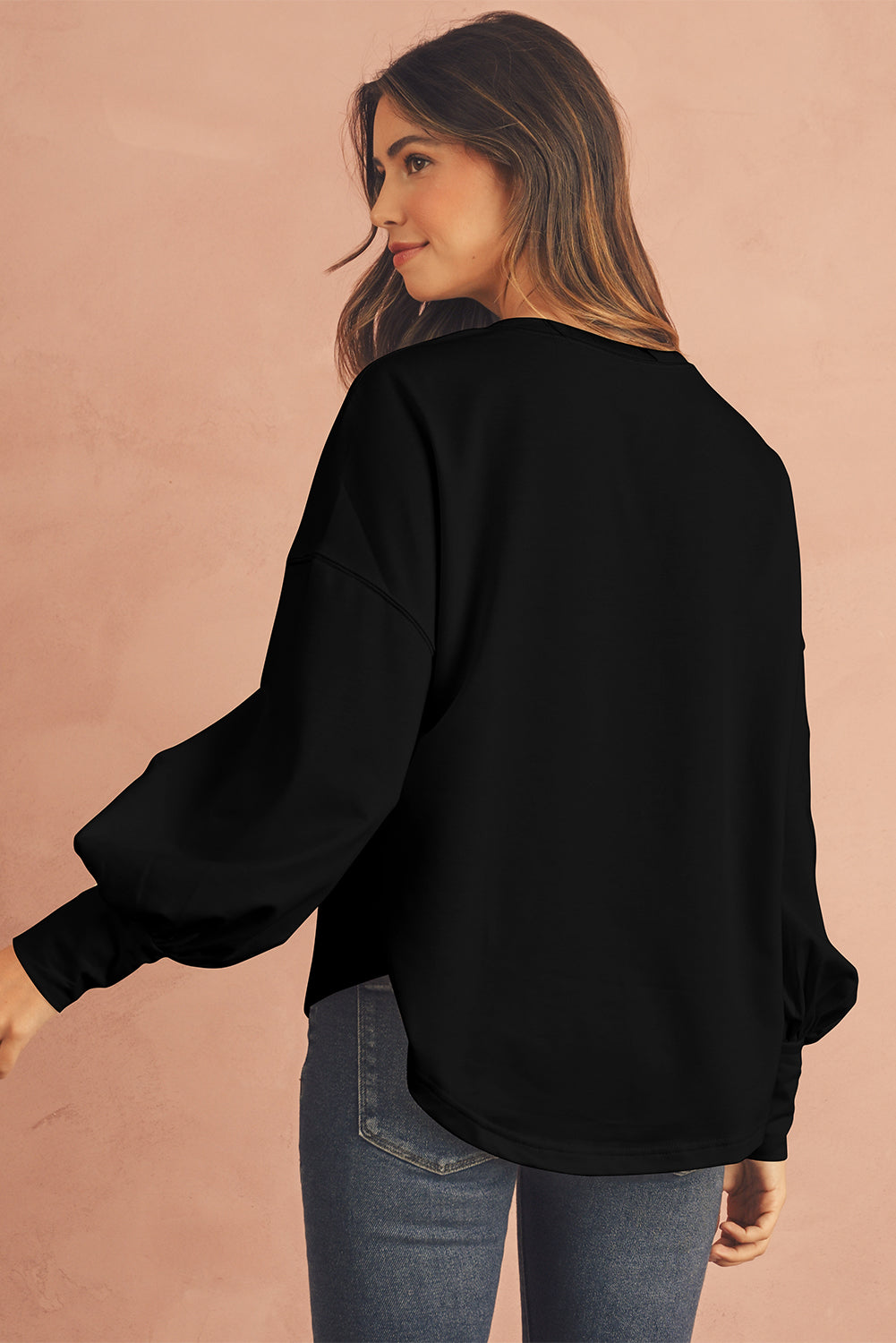 Gossamer Pink Studded Star Graphic Oversized Top