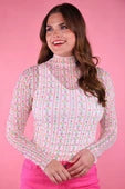 Mesh Top- Cottage Bloom Floral