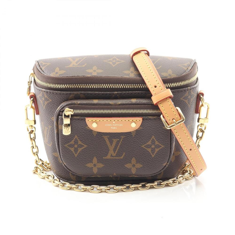 Bumbag Handbag Canvas Leather Monogram Brown