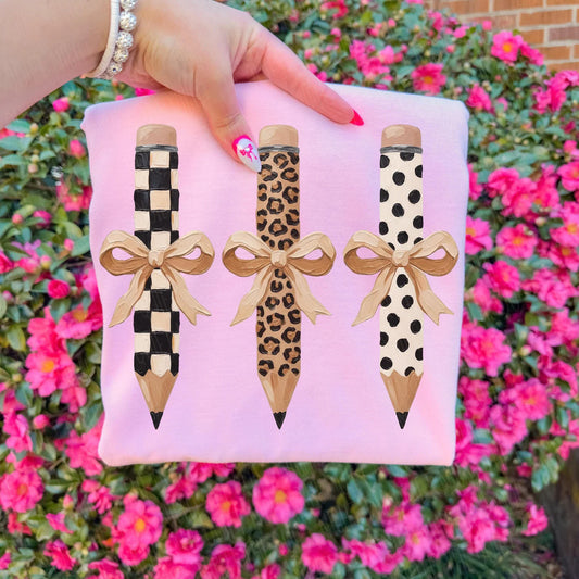 Brushstroke Pencil Bow Tee